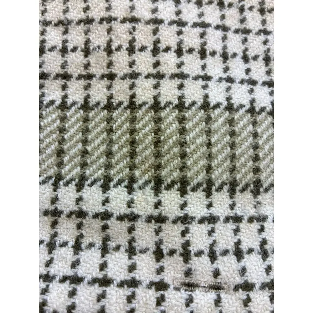 VTG Ralph Lauren Yorkshire Rose Wool Euro Sham Pillow Cover Fringed Plaid 25